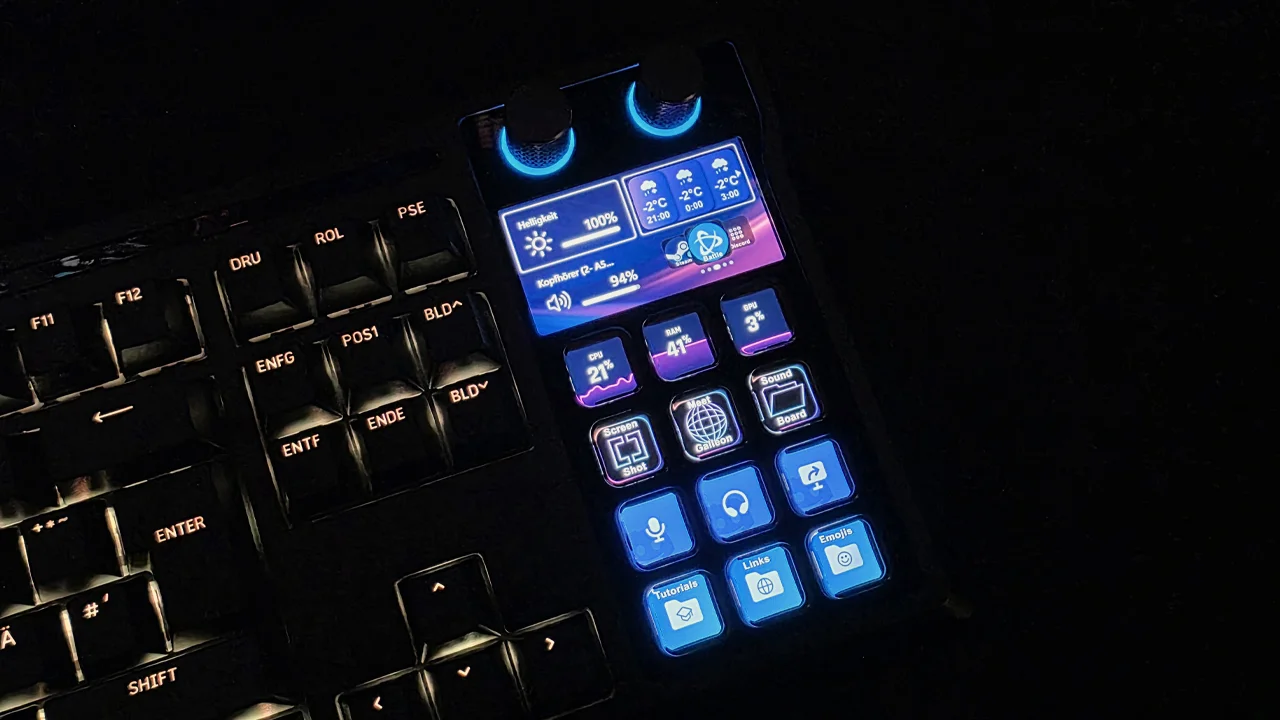 Corsair Galleon 100 SD mit konfiguriertem Stream Deck